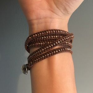 Chan Luu Wrap Bracelet (Brown/Gold)